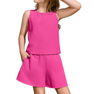 2-Piece Girl's Sleeveless Top & Shorts Set