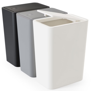 3-Pack 10L Trash Can Set w/Pop-Up Lid