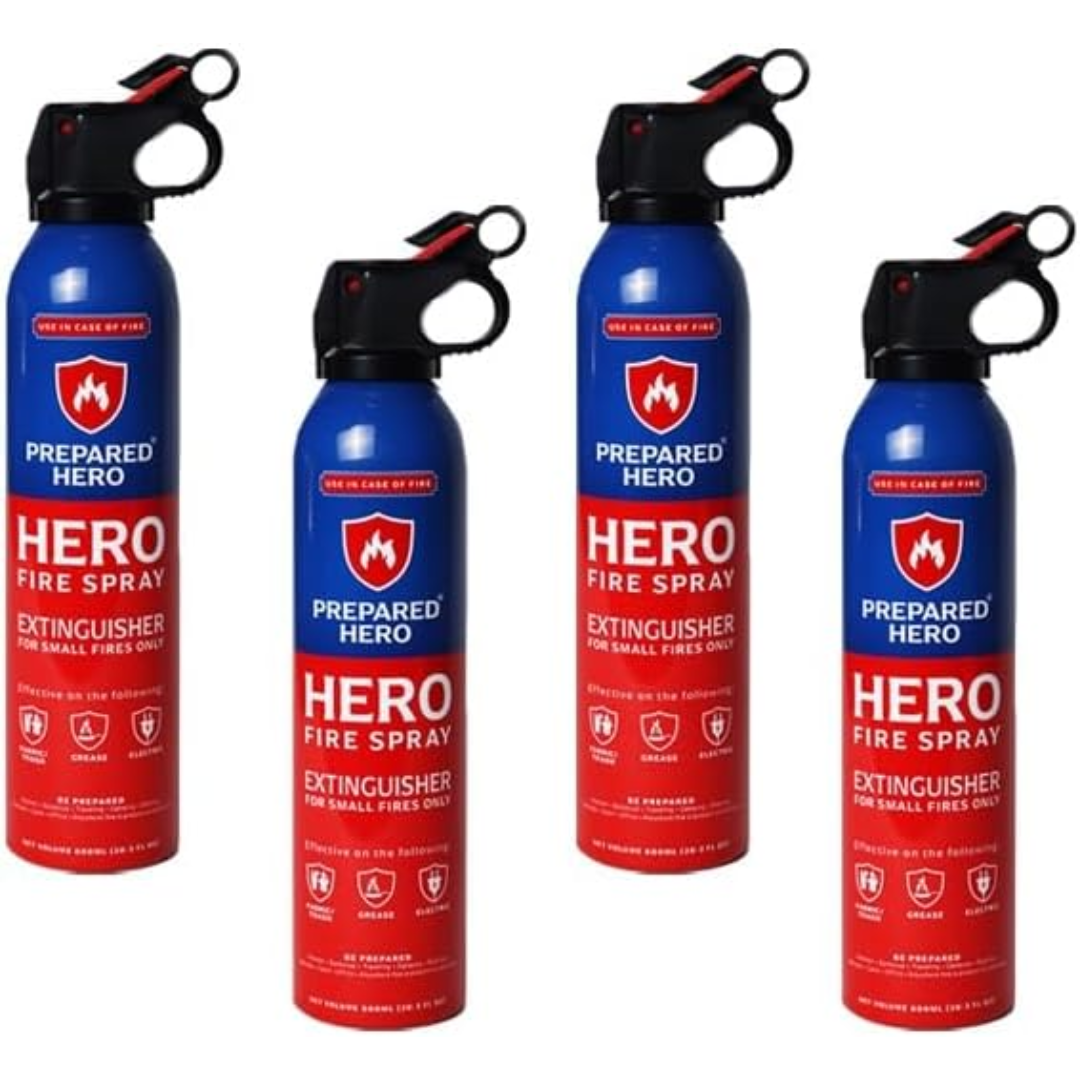 Hero Fire Spray 4-Pack Mini Fire Extinguishers