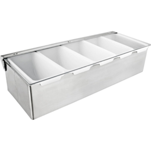 Stainless Steel 5-Compartment Condiment Dispenser