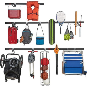 Rubbermaid 20-Piece Garage Wall Rail Storage Kit