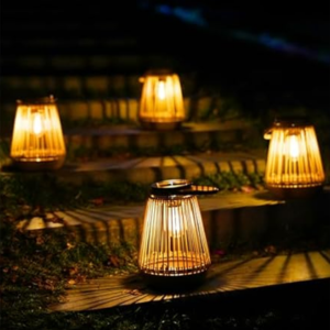 4-Pack Solar Outdoor Waterproof Garden Lanterns