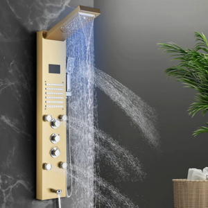 LED Rainfall Shower Panel w/Body Jets