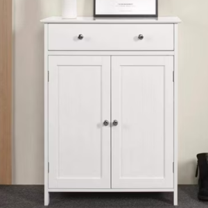 Zimtown Wood 2-Door Cabinet Storage Organizer w/Drawer & Shelves