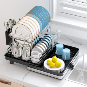 2-Tier Expandable Dish Drying Rack