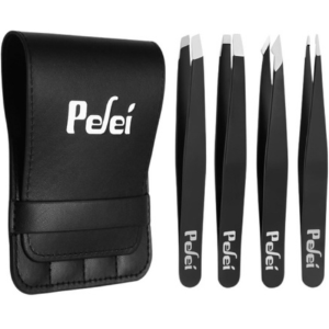 4-Count Stainless Steel Tweezers Set