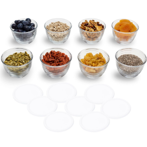 Libbey 8-Piece Small Glass Prep Bowls w/Lids
