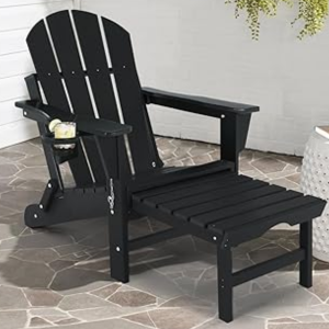 Foldable Adirondack Chair w/Ottoman