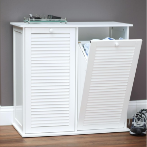 Wood Tilt-Out Laundry Sorter Cabinet