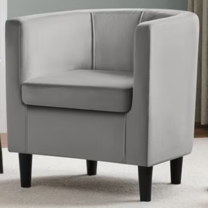 Alden Design Velvet Barrel Accent Chair