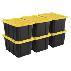 6-Pack Sterilite 27Gal. Industrial Tote