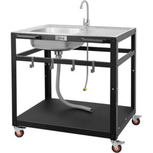 Stainless Steel Sink Rolling Prep Cart