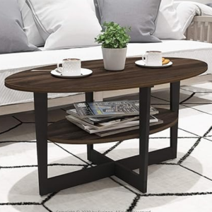 Furinno Wood Oval Coffee Table