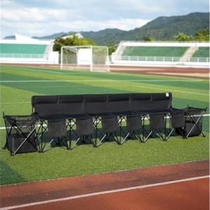 Outdoor 6-Seat Foldable Soccer Team Bench w/Bag