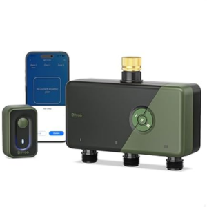Diivoo 3-Zone WiFi Sprinkler Timer w/Remote & App