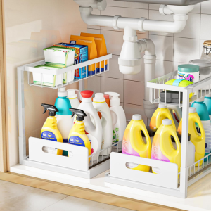 2-Pack Pull Out Under Sink Organizer