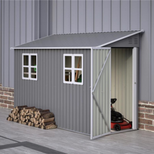 Galvanized Steel 10' Shed w/Sloping Roof & Window