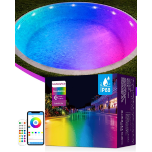 Waterproof 25' RGBIC LED Pool Lights w/App