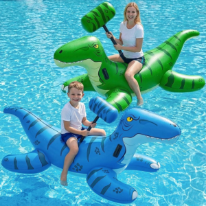 2-Pack Inflatable Dinosaur Pool Floats