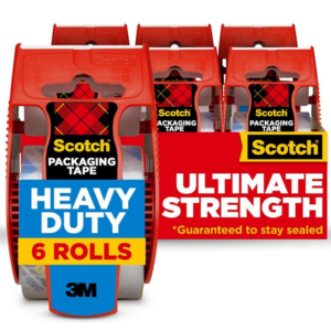 Scotch 6-Roll Packaging Tape w/Dispensers