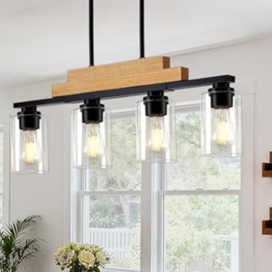 4-Light Linear Hanging Chandelier
