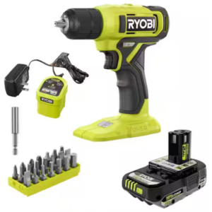 RYOBI 18V Cordless Drill/Driver Kit w/Battery