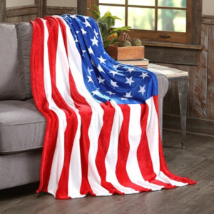 2-Pack American Flag Micro-Plush Throw Blanket