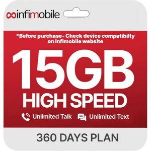 Infimobile Prepaid Unlimited Plan: 12 Months w/15GB Data