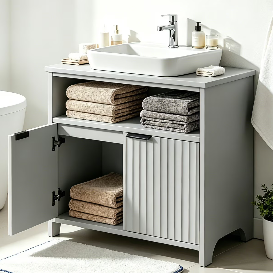 Pedestal Under Sink Vanity Cabinet