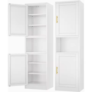 Metal 66'' Storage Cabinet w/Adjustable Shelves