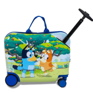Bluey Checked Hardside Ride on Luggage