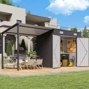 Metal 6' 2-in-1 Storage Shed Gazebo