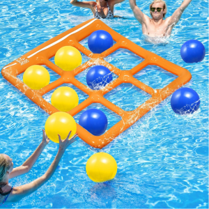 Inflatable Tic Tac Toe Pool Games Set w/10 Balls