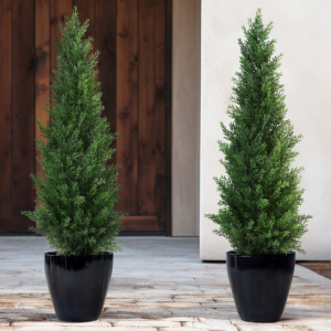 2-Pack 3' Artificial Cedar Topiary Trees