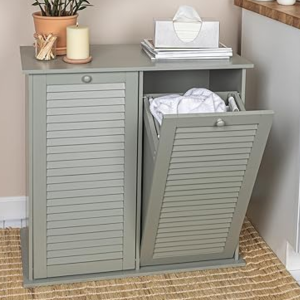 Tilt-out Cabinet Laundry Sorter w/Shutter Front