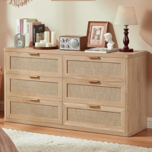 6-Drawer Wood Dresser