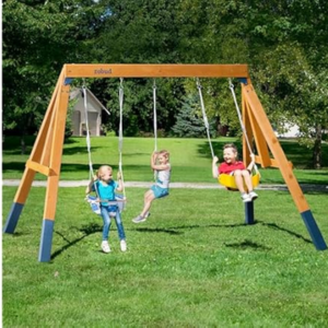 3-in-1 Playground Wood Swing Set