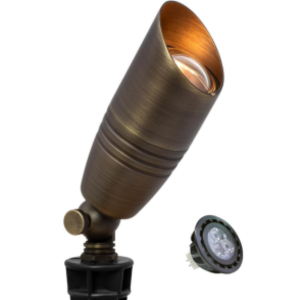 Brass Landscape Spotlight w/MR16 Bulb