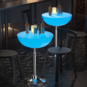 LED 16-Color Changing Bar Stool Table