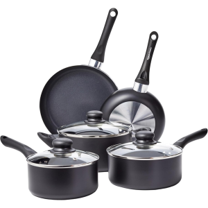 Amazon Basics 8-Piece Non Stick Cookware Set