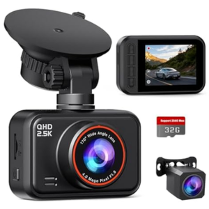 Dual Dash Cam w/Night Vision & 32GB Card
