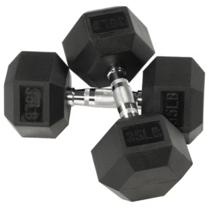 BalanceFrom 35 lbs Rubber Hex Dumbbell Pair