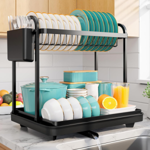 Stainless Steel 2-Tier Dish Drying Rack