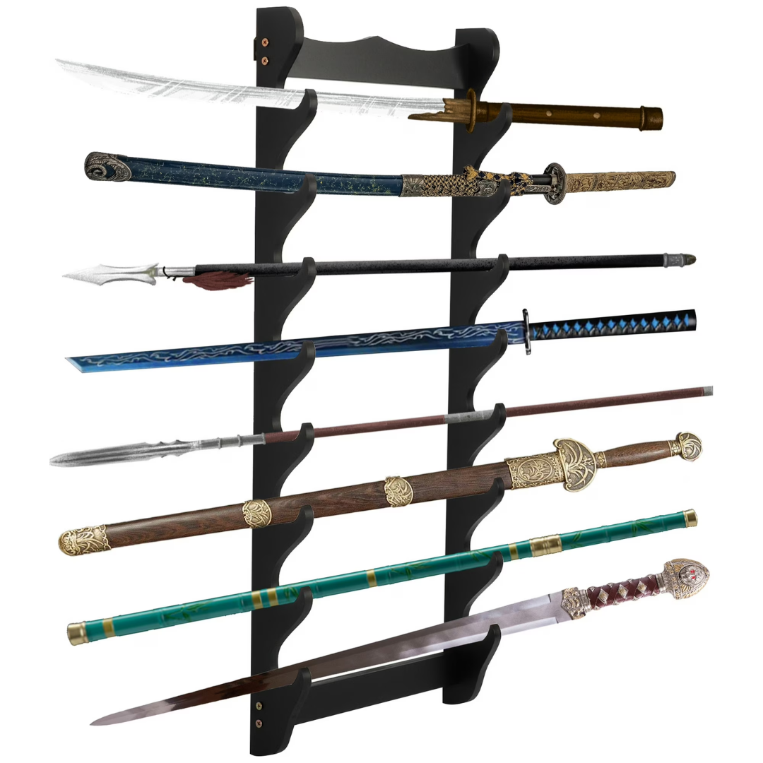 Wall-Mount 8-Tier Sword Stand