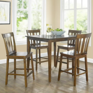 Mainstays 5-Piece Wood Counter Height Dining Set