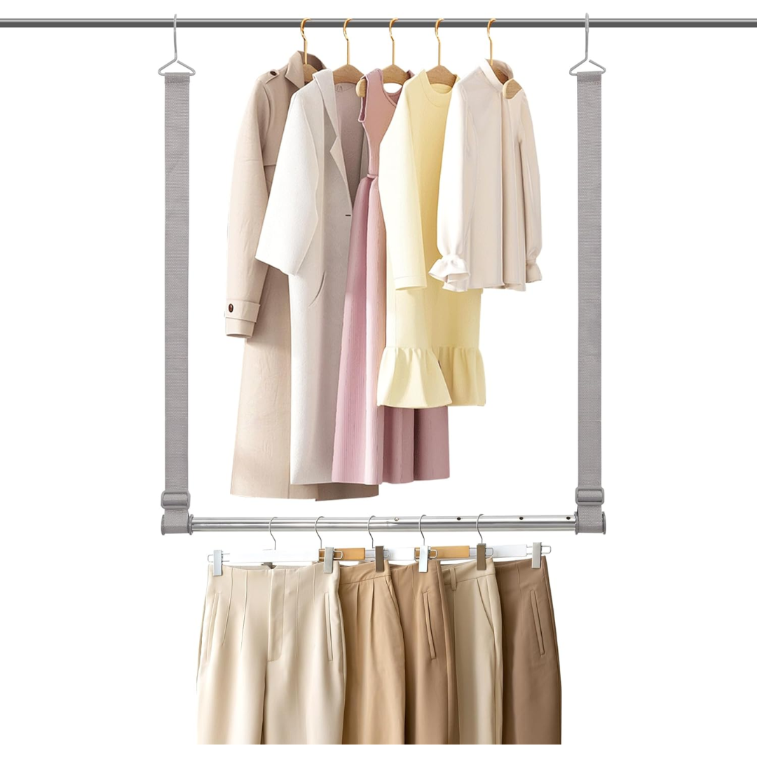 Adjustable Closet Hanging Rod Extender