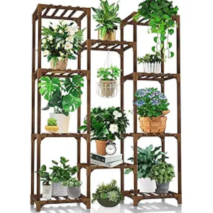 10-Shelf Wood Plant Stand