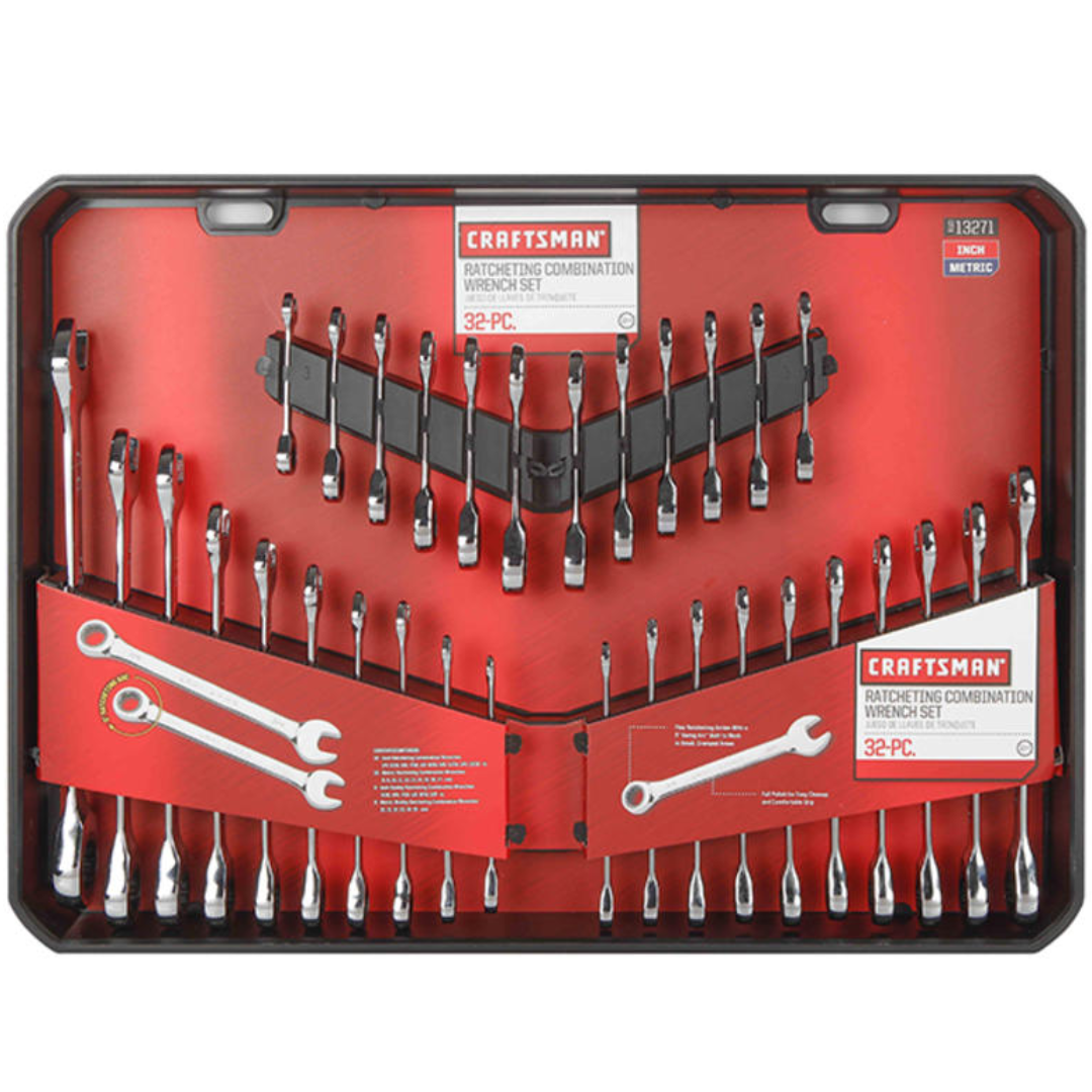 Craftsman 32-Piece Ratcheting Combination Wrench Set
