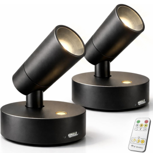 2-Pack Magnetic Rechargeable Picture Lights w/Remote