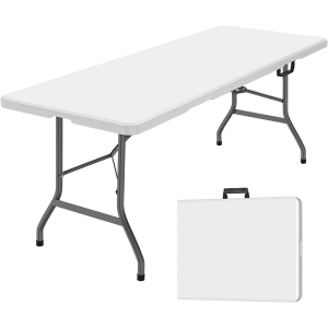 Portable 6' Plastic Folding Table w/Handles